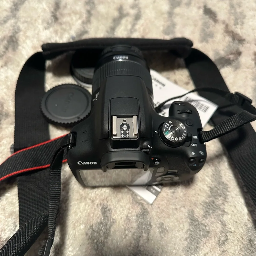 Canon Rebel Camera with Black and Red Case